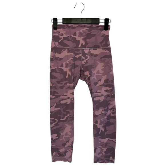 Lululemon Align Crop Leggings 21" Women's Sz 4 Incognito Camo Pink Taupe Nulu - Picture 1 of 5